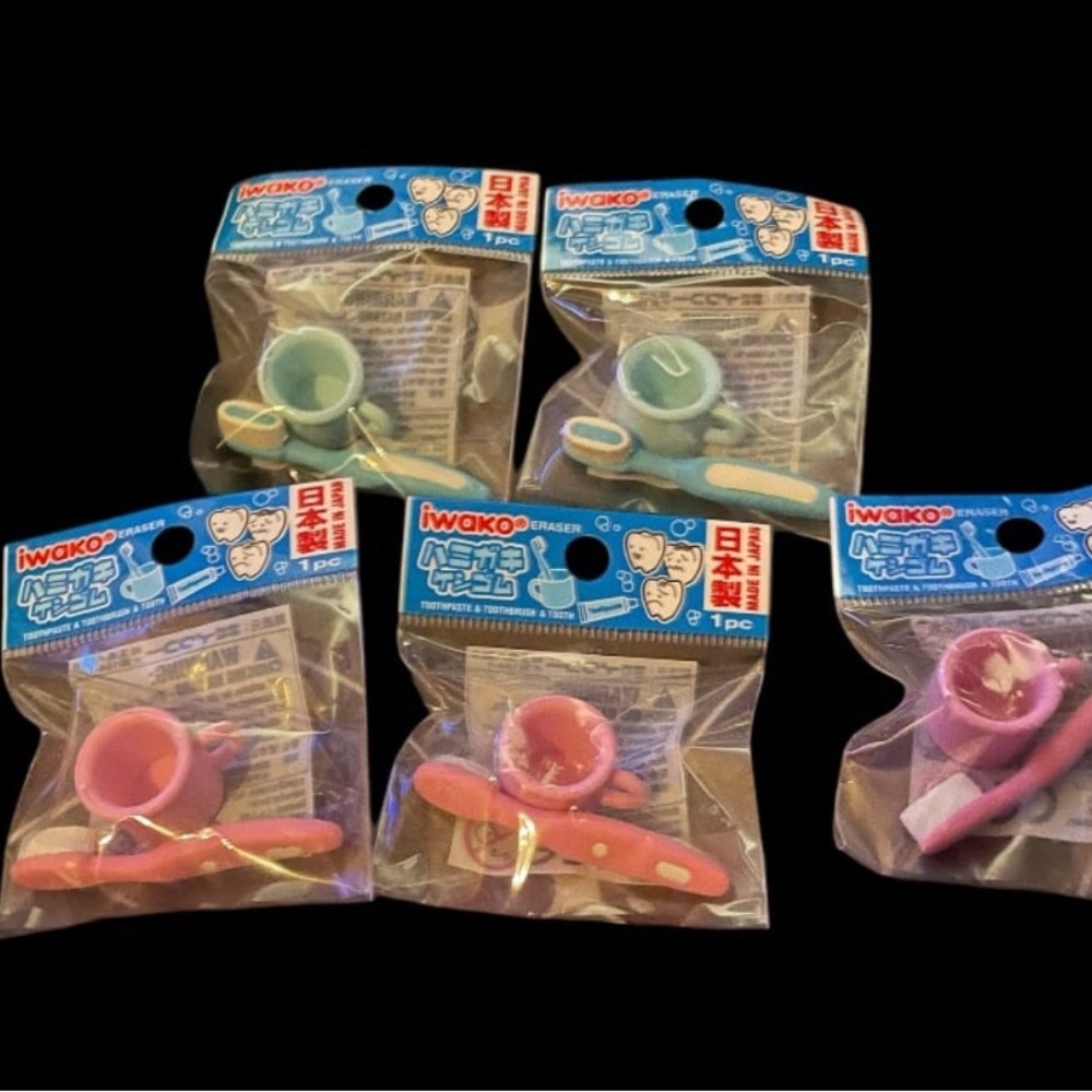 Pastel Eraser Set - Blue, Pink, Purple